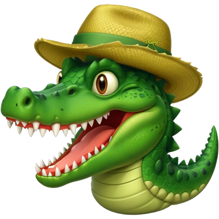 crocodile in hats emoji
