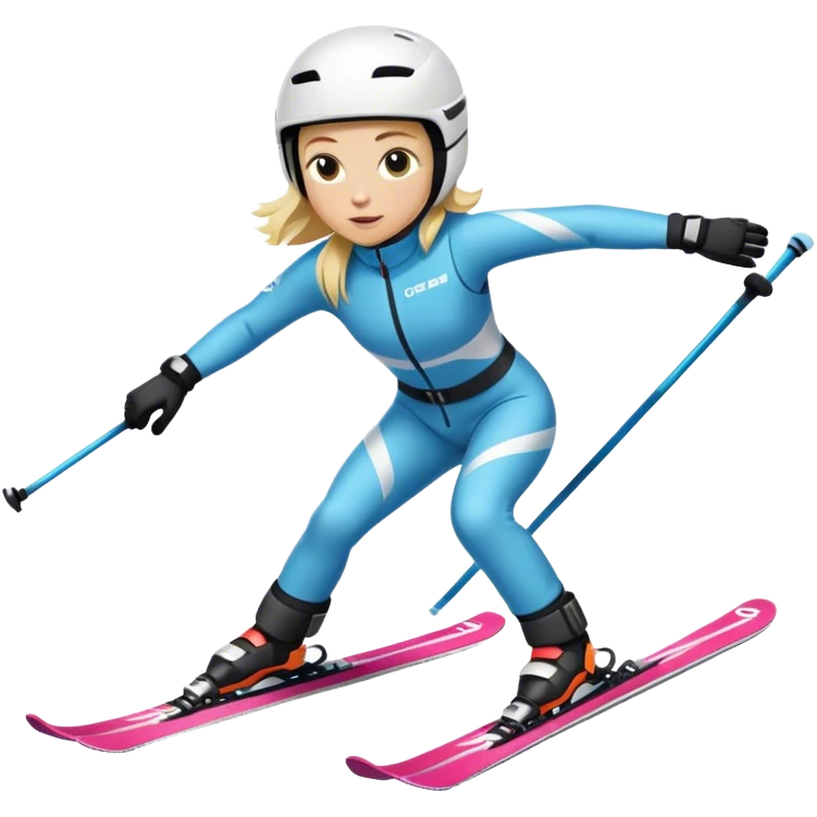 Skifahrerin Abfahrt  emoji