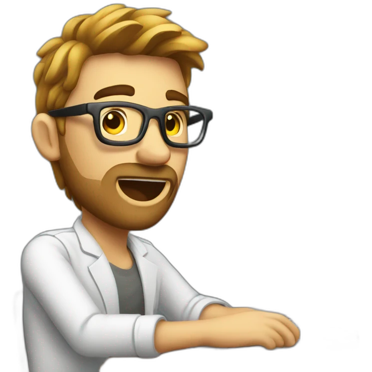 video editor working stressfull emoji