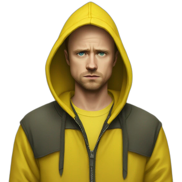 Teen Jesse Pinkman sad yellow hood emoji