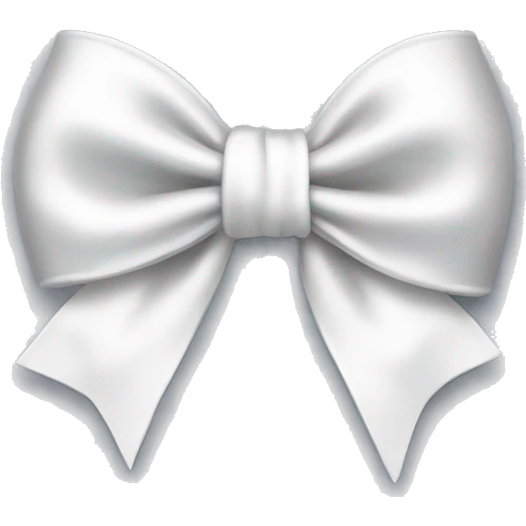 white satin bow emoji