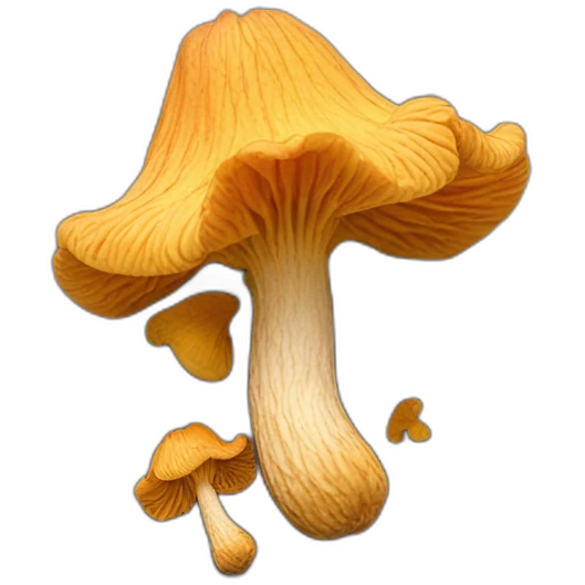 Chanterelles growing on the paving emoji