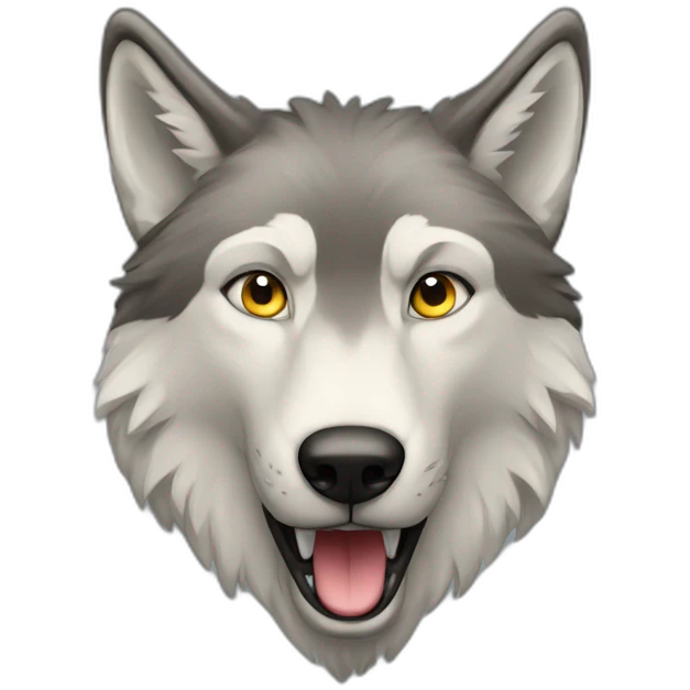 Loup sur un âne emoji