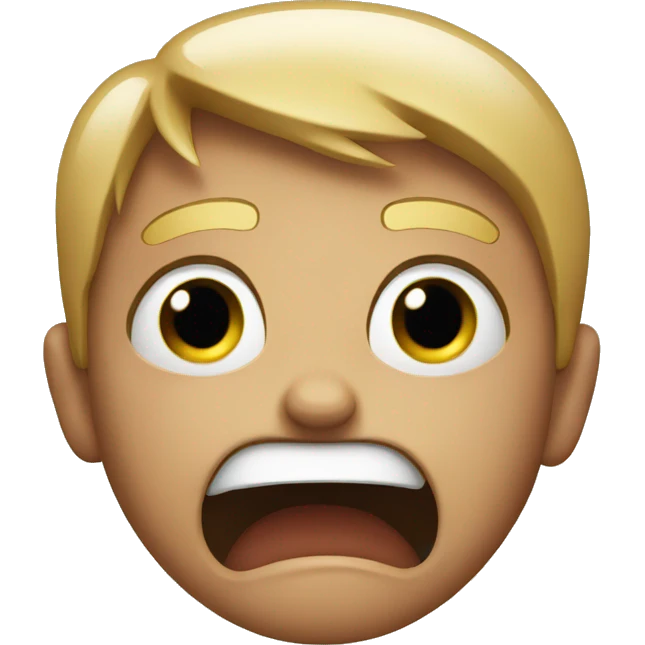 Scared face emoji