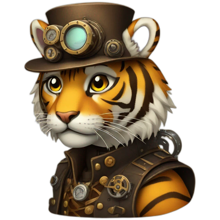 steampunk Tiger  emoji
