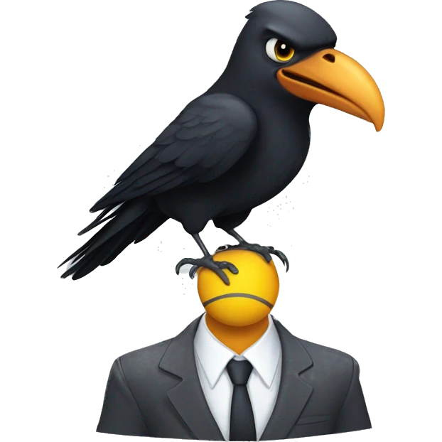 Sporty buisness crow emoji