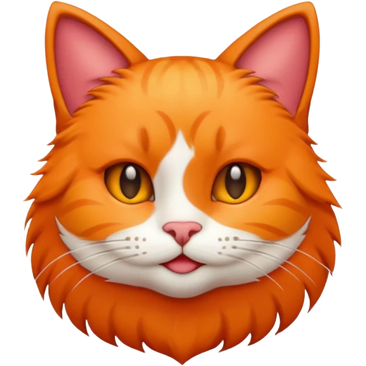 2D emoji of a cat, apple style emoji emoji