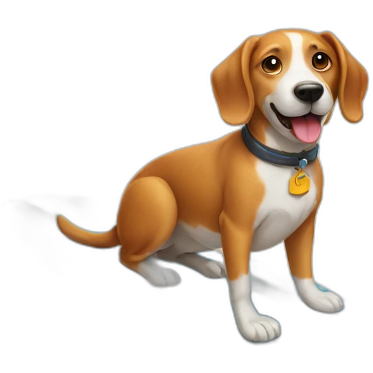 A dog on a surfboard emoji