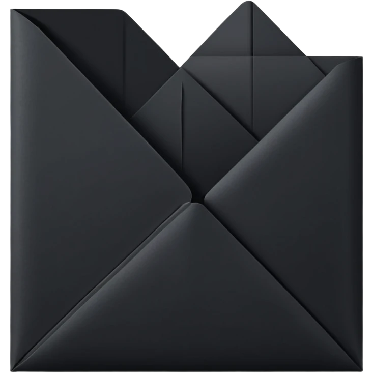 black paper letter emoji