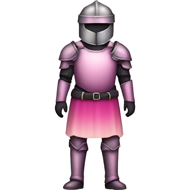 Pink ombre full body armor with glitter  emoji