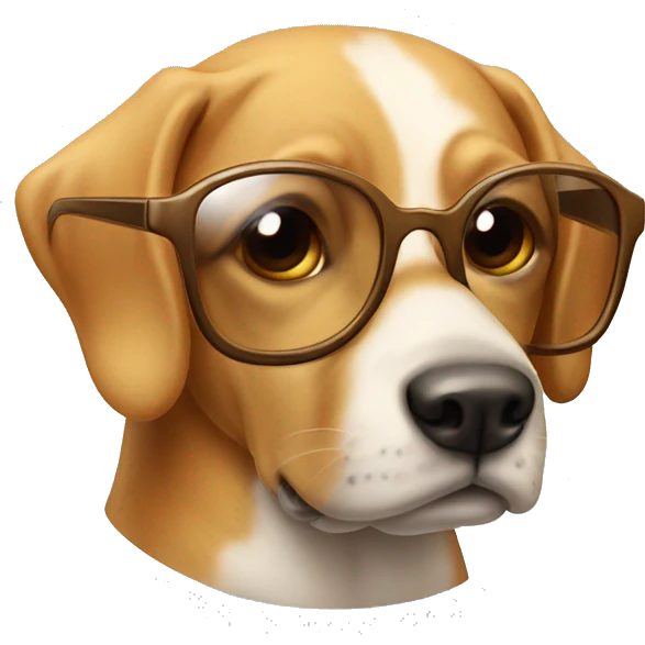 un cane con gli occhiali da sole emoji