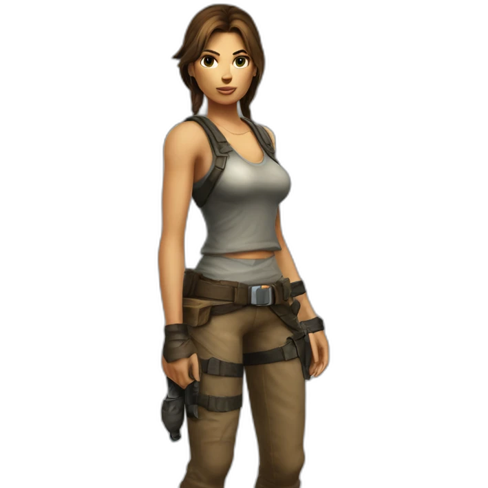 Lara Croft first outfit emoji