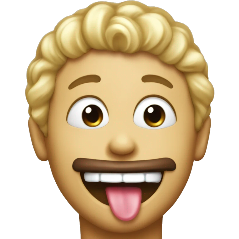 sticking out tounge with peace  emoji