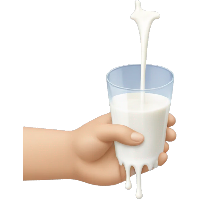 milk dripping off hand emoji