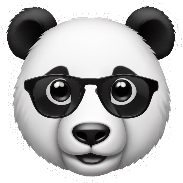 Oso panda con gafas  emoji