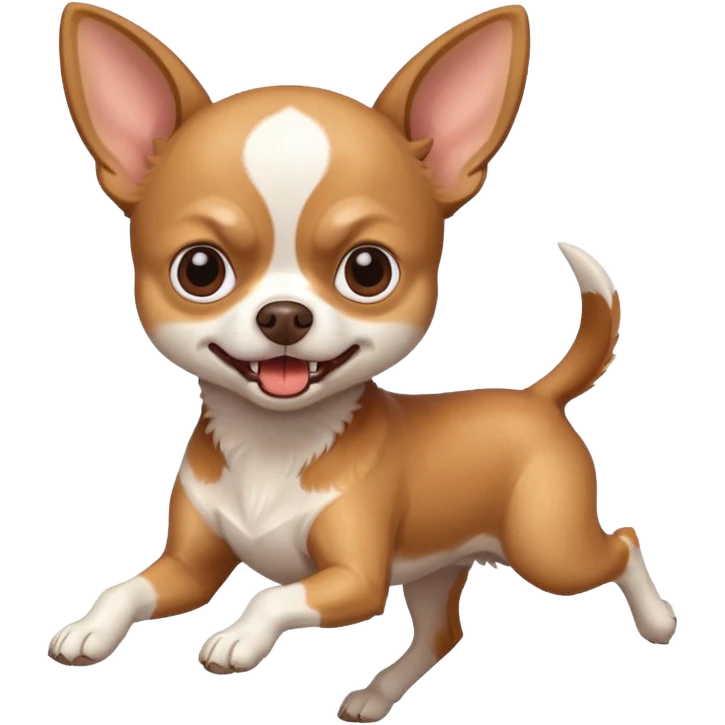 very angry chihuahua running emoji