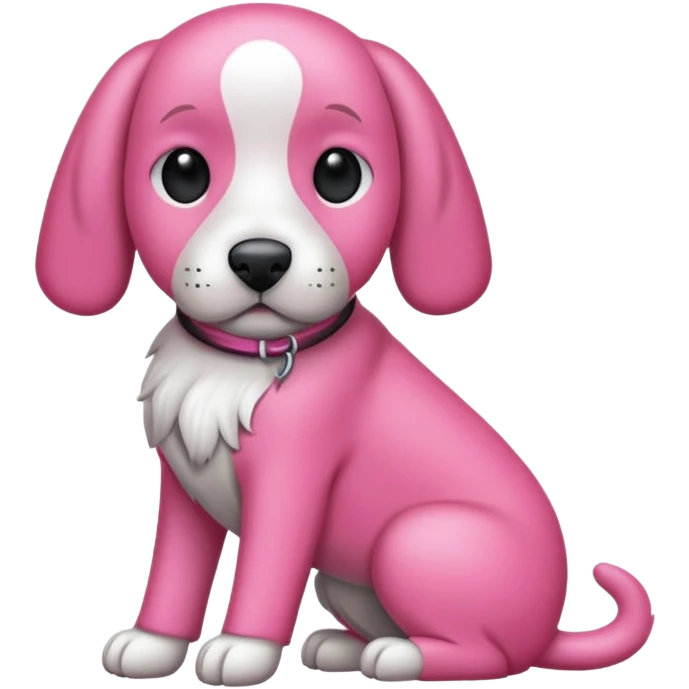 Cane bassotto rosa emoji