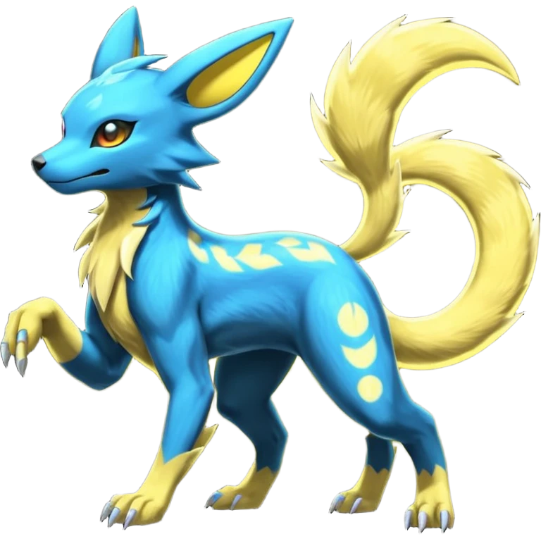 Umbreon-Manectric-Salandit-Zeraora-fusion, full body emoji