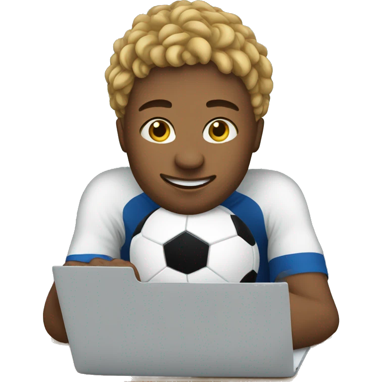 soccer player on laptop emoji