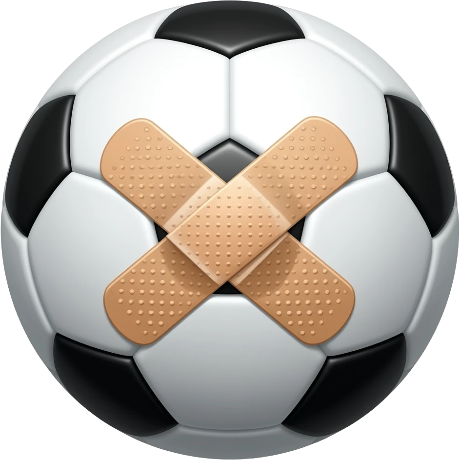 soccer ball printed bandaid emoji