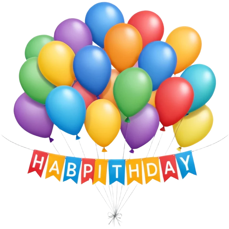 Happy birthday banner emoji