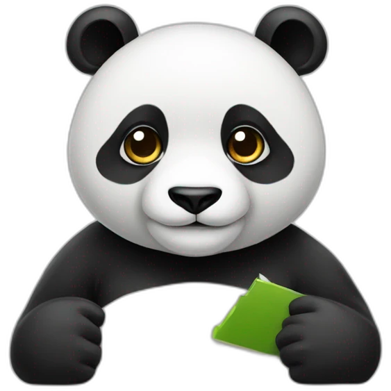 A panda who provides data emoji
