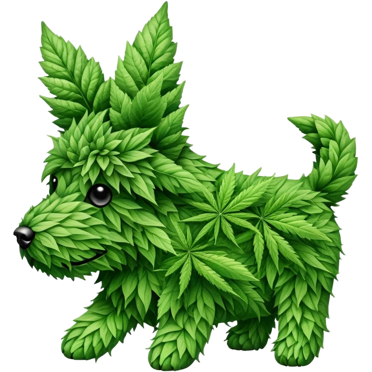 Собака из марихуаны  emoji