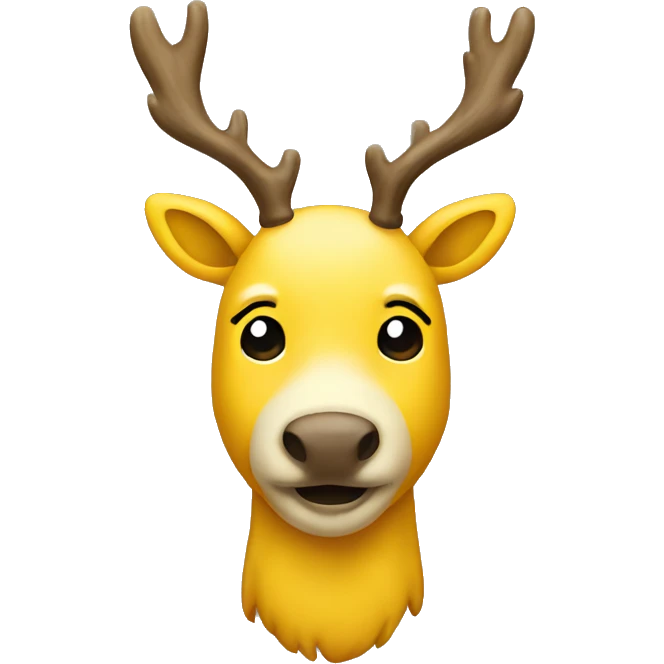 Yellow reindeer  emoji