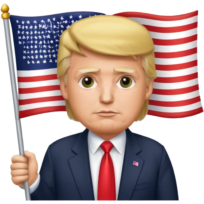 Donald trump with flag emoji