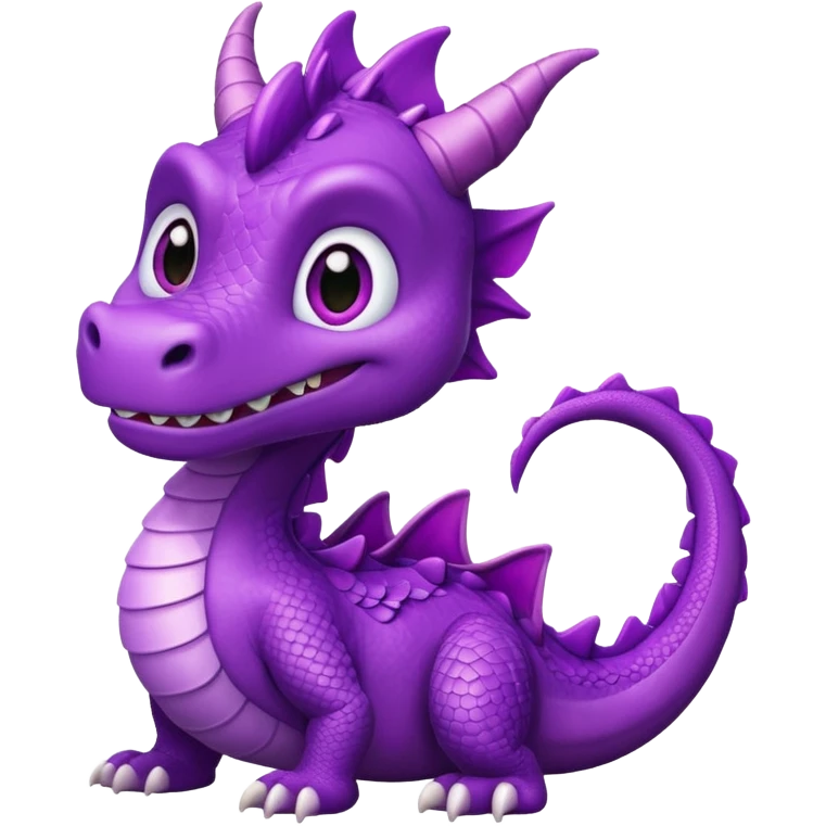 Half Barney half dragon emoji