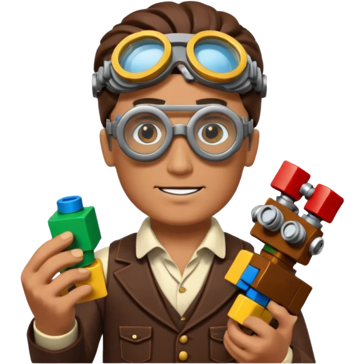 Steampunk Inventor lego emoji