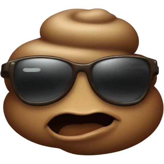 Poop wearing sunglasses  emoji