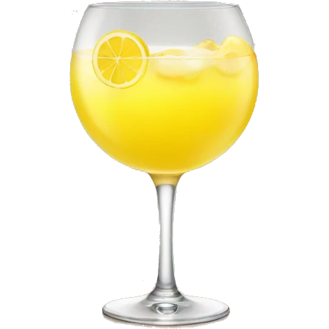 round yellow emoji sitting on a drink emoji