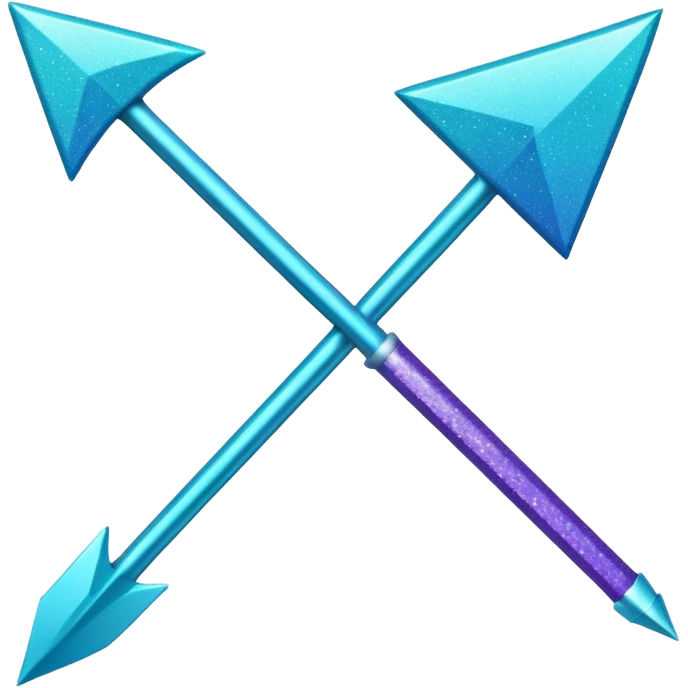 flecha para esquerda glitter roxo e ciano emoji