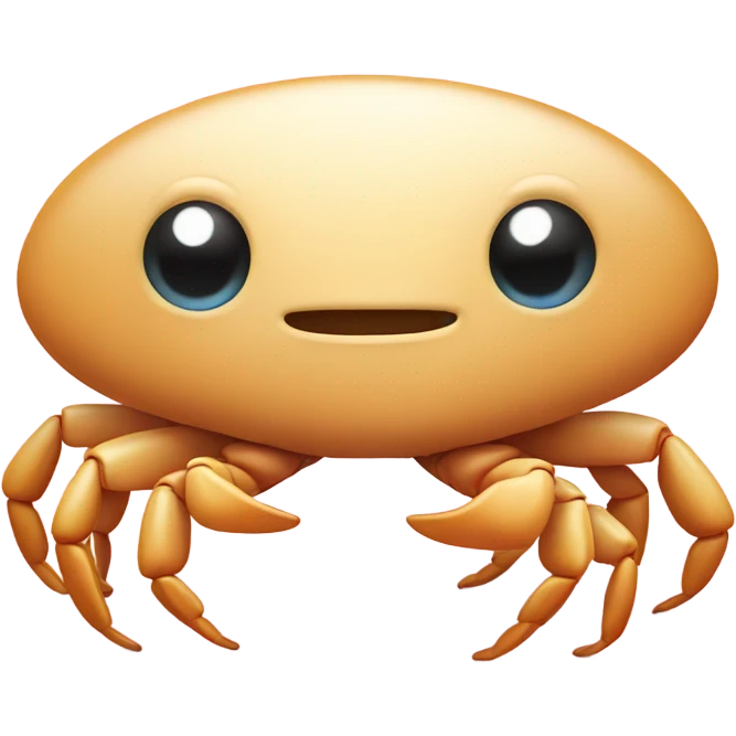Crab happy with blond hair  emoji