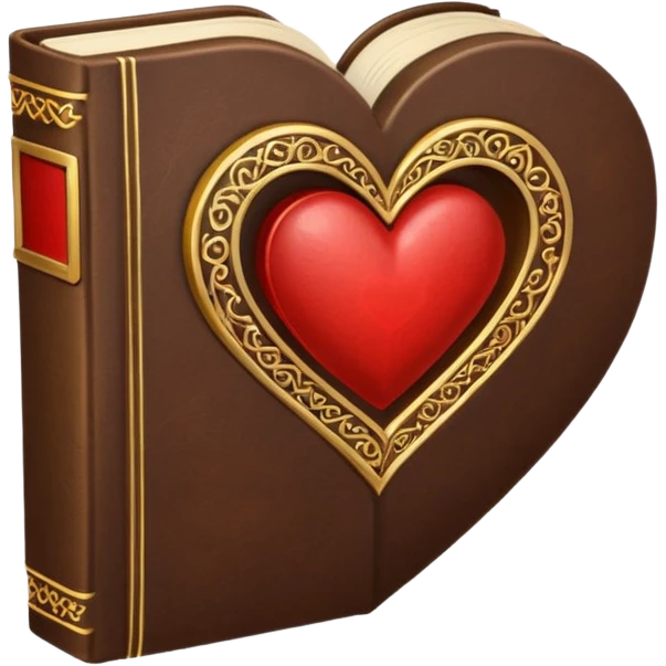 heart with a book motif emoji