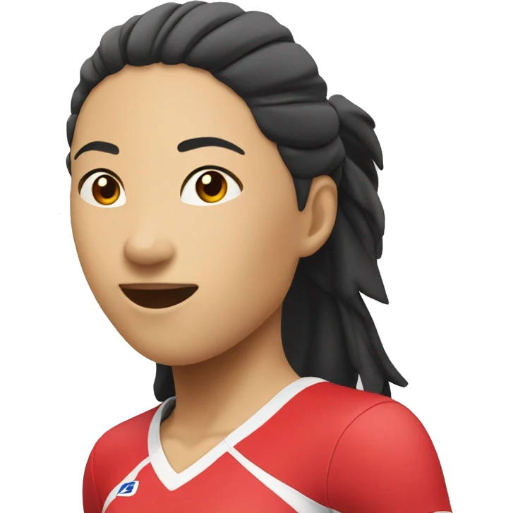 asian female volleyball player spiking emoji