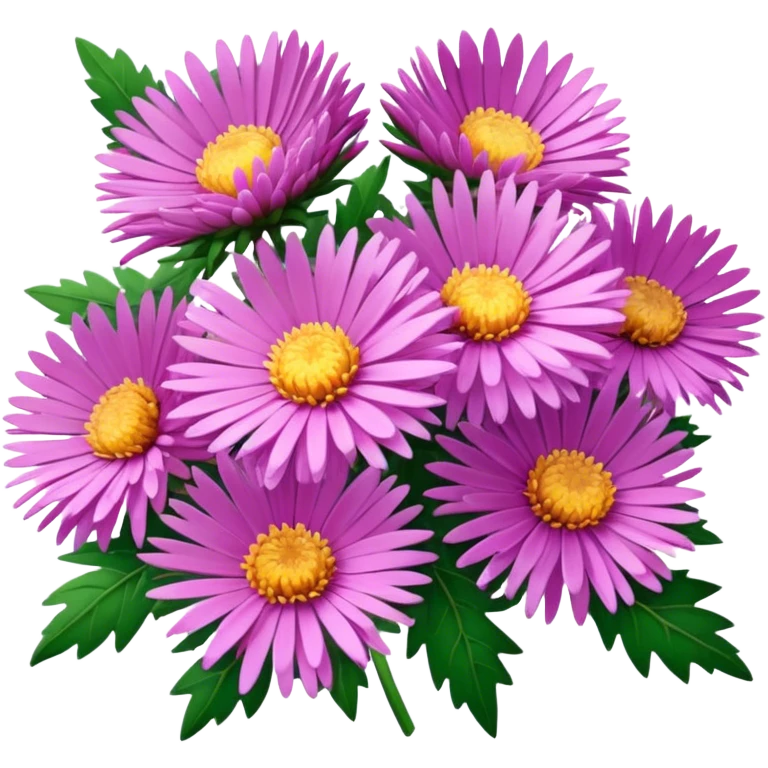 Bunch of pink Asters emoji