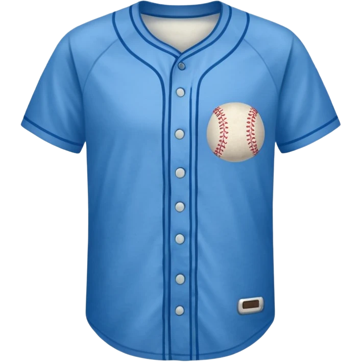 franela de beisbol color azul emoji