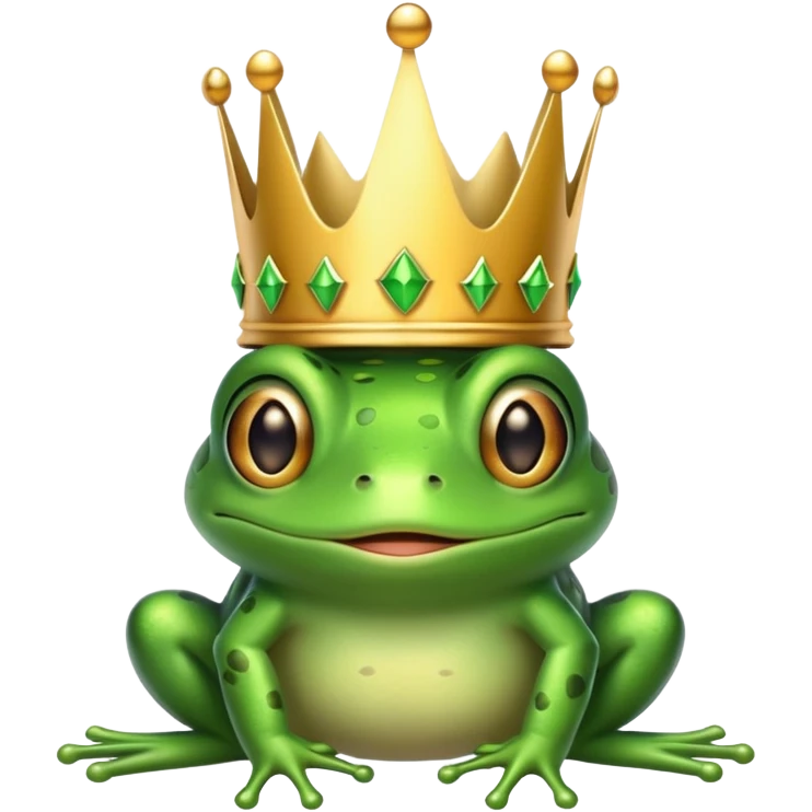 frog with a crown emoji
