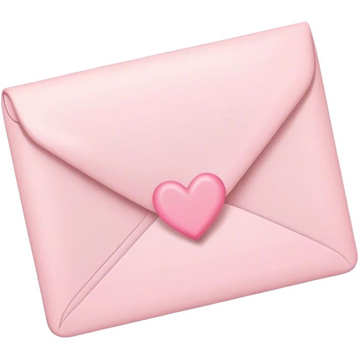 romantic letter with pastel pink hearts emoji