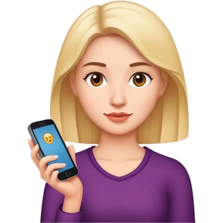 woman with phone emoji