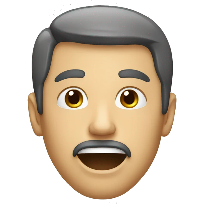a man mewing emoji