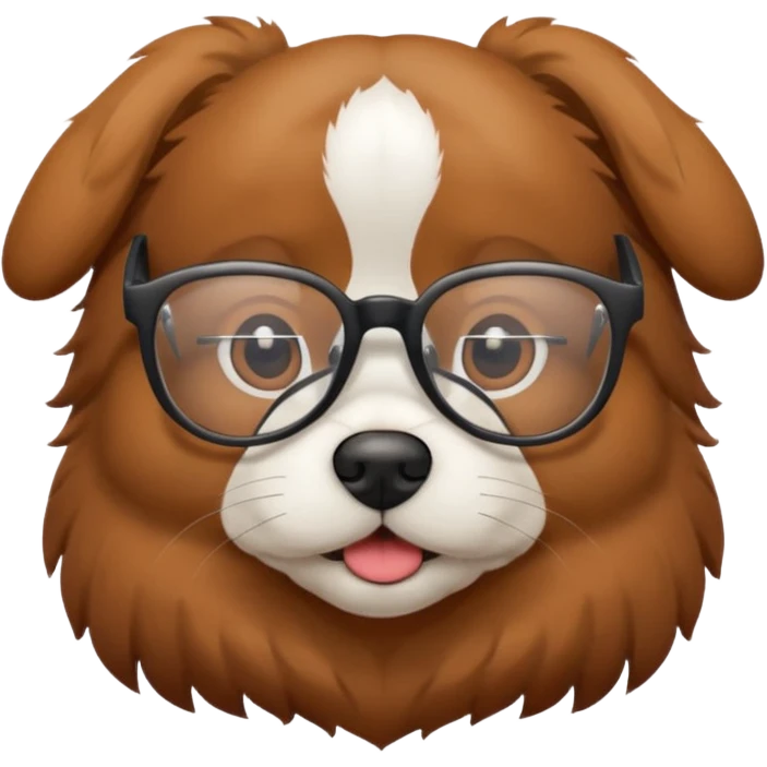 Dog with glasses  emoji