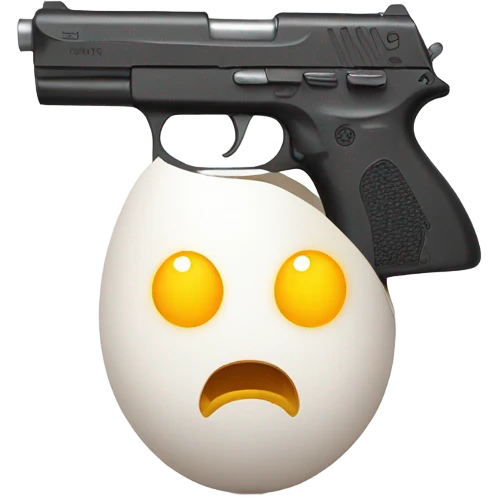 Egg with a gun emoji