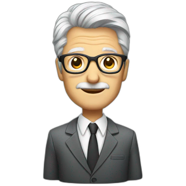 A gray-haired agent with glasses emoji