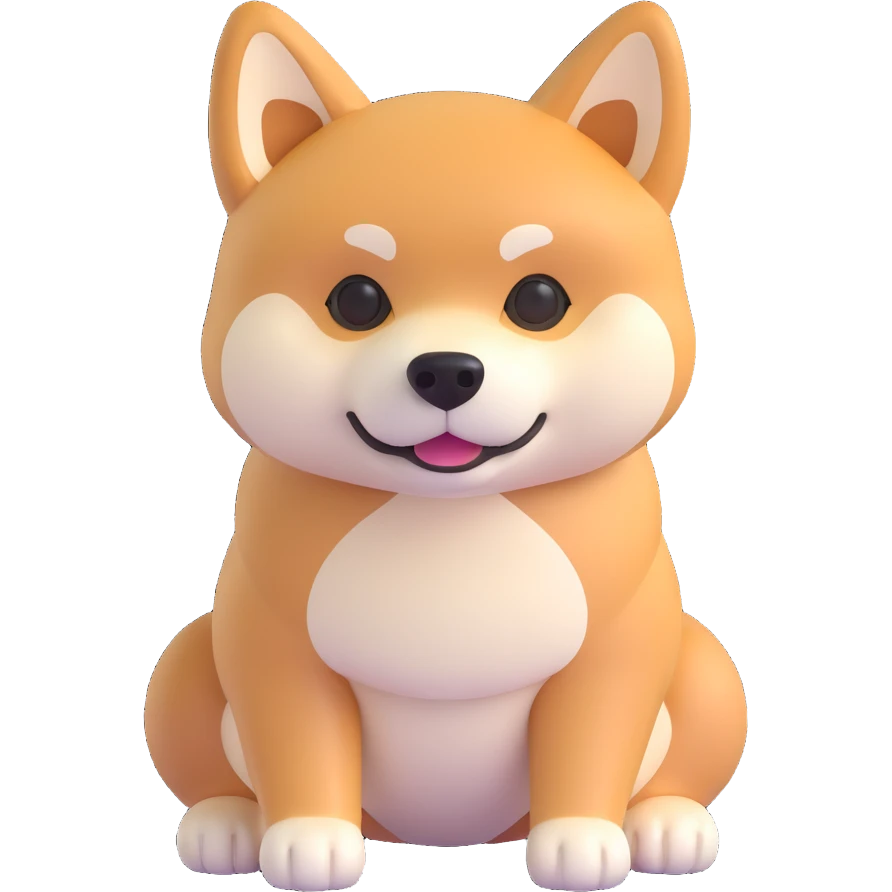 shiba inu, sitting emoji