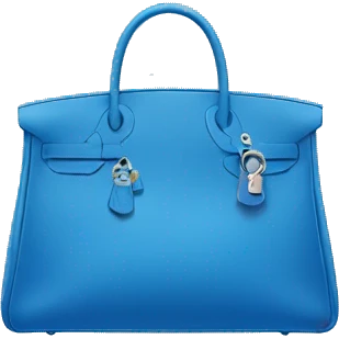 Blue Hermes bag  emoji