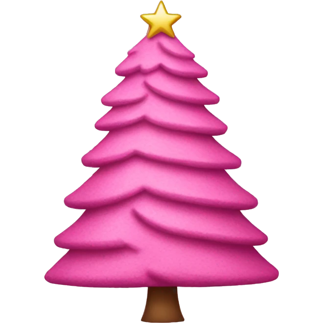 Pink Christmas tree emoji