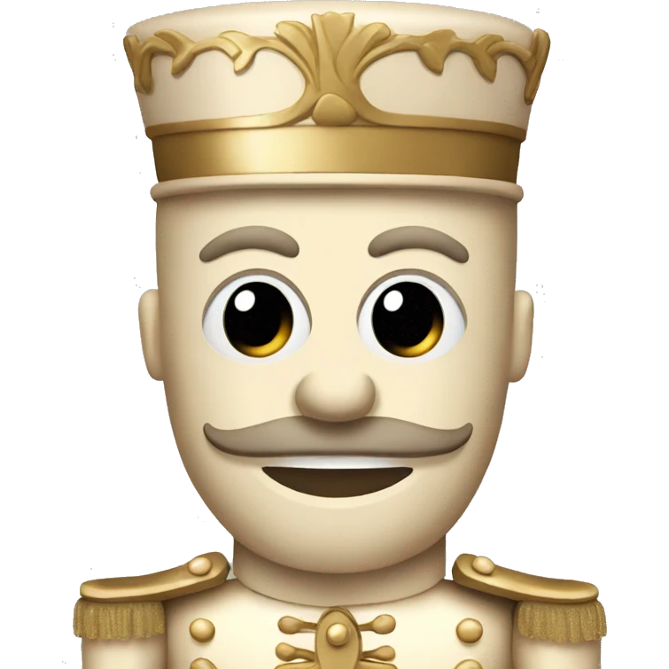 Beige Christmas nutcracker emoji